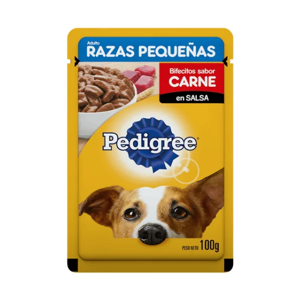 Pedigree pouch raza pequeña carne 100 gr