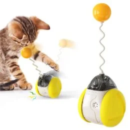 PER-ROS Juguete para gatos con resorte y pelota (0074)