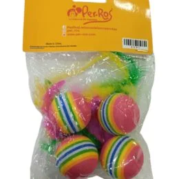 PELOTA ARCOIRIS PARA GATOS X UNIDAD (0891)