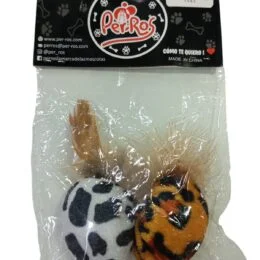 PELOTA ANIMAL PRINT CON PLUMAS X UNIDAD (1083)