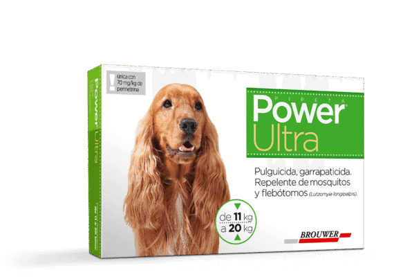 Pipeta Power Ultra Perro 11 A 20 Kg Para Pulgas Y Garrapatas